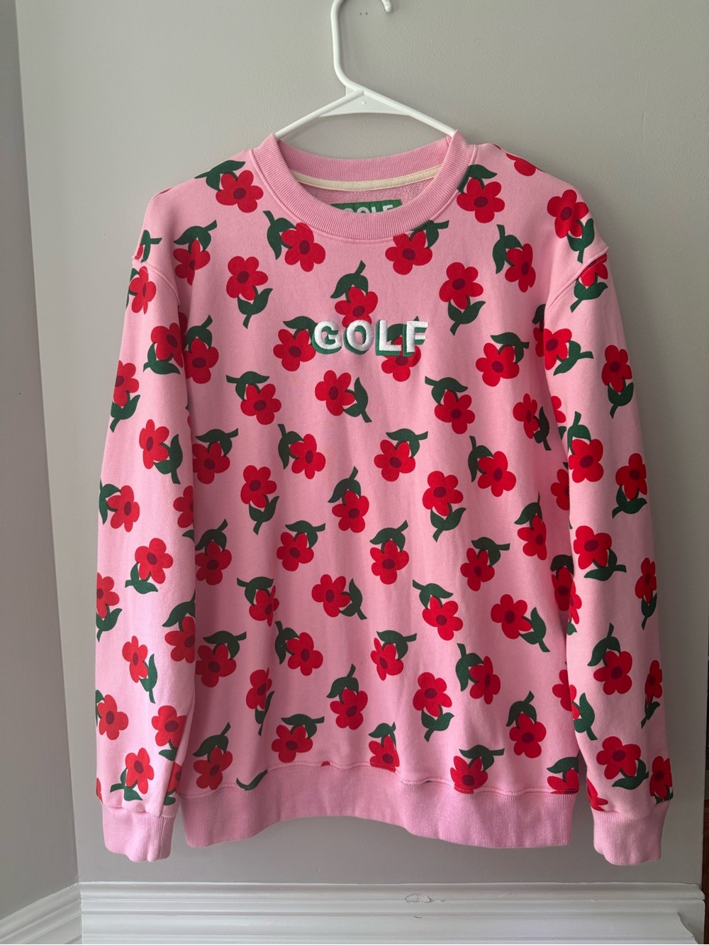 Golf Wang Find Some Time Floral Embroidered Crewneck Sweatshirt Size S